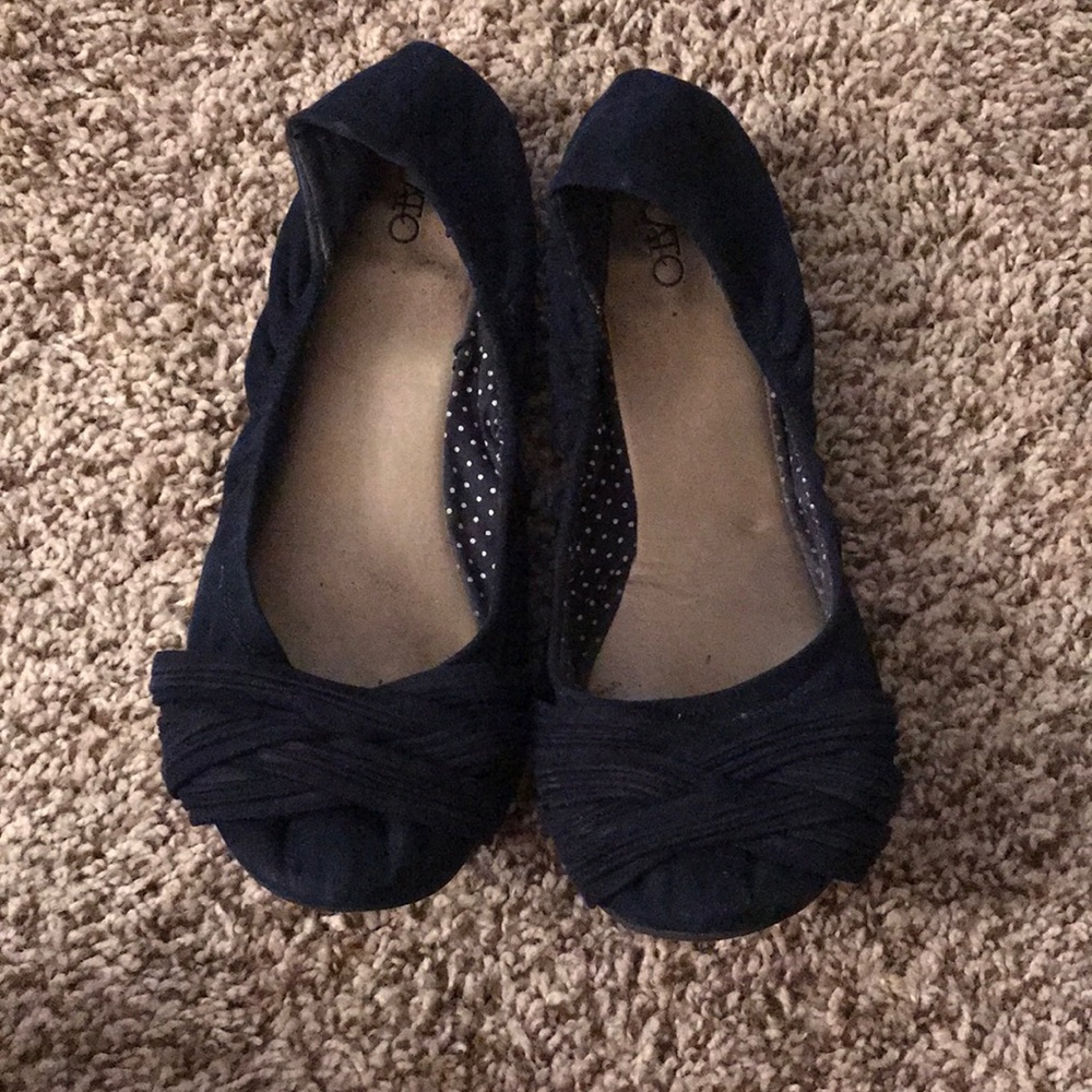 Navy flats